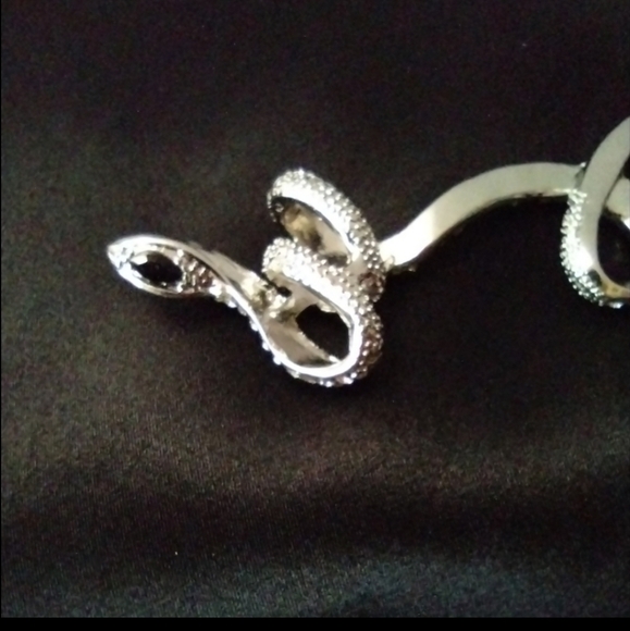 Silver Tone Crystal Snake Pendant NWOT - Picture 5 of 8